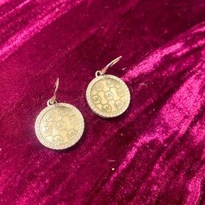 Michael Kors silver earrings, with faux Pearl and rhinestone embellishment